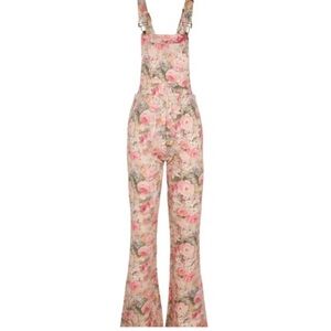 SOLD Selkie Floral Pink Overalls Pammy